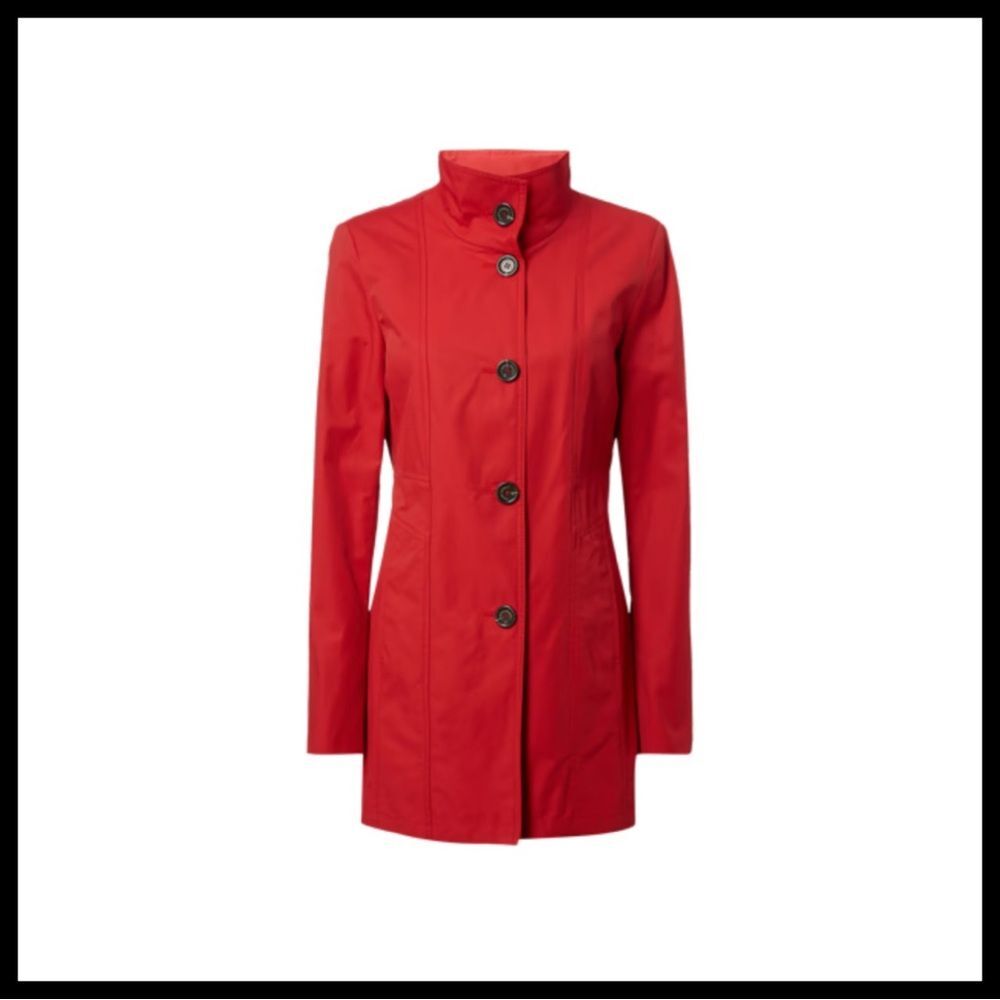Fuchs Schmitt Red Funnel Neck Trenchcoat Jacket